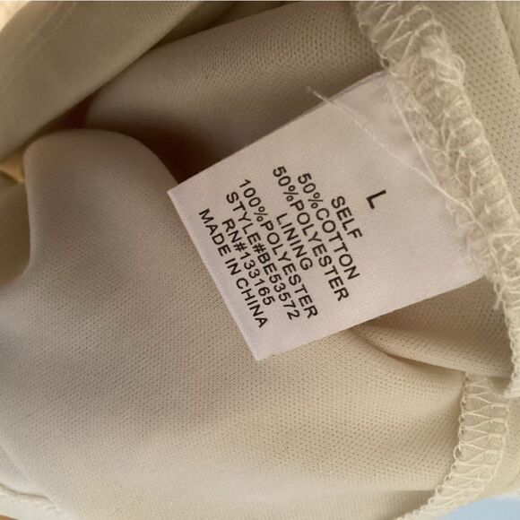 ALTAR'D STATE LARGE IVORY GOLD FLORAL LACE V NECK SLEEVELESS PARTY DRESS - Picture 7 of 7